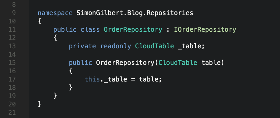 Microsoft Azure Table Storage - Repository With CloudTable